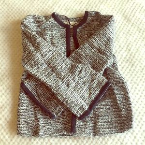 LOFT size XS petite tweed jacket with bell sleeves